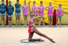 Encuentro de gimnasia rítmica y danza deportiva se desarrolló con un amplio marco de público