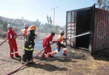 Brigadas de Codelco Andina se capacitan en búsqueda, rescate y control de incendios