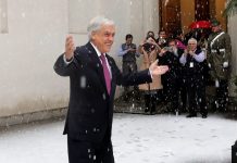 ASÍ RECIBIÓ LA NIEVE EL PRESIDENTE PIÑERA