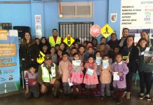Niños de Escuela de Río Colorado se unen al programa de seguridad vial