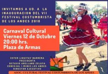 Carnaval cultural en la ciudad de Los Andes: Todos invitados al pasacalles del Festival Costumbrista 2018