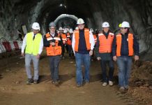 Inspecciona obras del túnel El melón junto al Ministro de OOPP