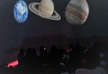 Moderno planetario móvil se instaló en el Liceo Politécnico y mostró a los alumnos llayllaínos los misterios del Universo