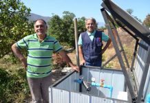 AGRICULTOR DE OLMUÉ DA EL EJEMPLO AL REUTILIZAR AGUA DE LA DUCHA, LAVADORA Y LAVAMANOS PARA EL RIEGO DE SUS FRUTALES