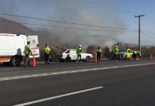 Simulacro de incendio y accidente de tránsito en provincia de Los Andes, comprobó alto nivel de coordinación entre los servicios involucrados.