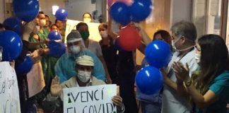 VIDEO / HOSPITAL CARLOS VAN BUREN DA DE ALTA A PRIMER PACIENTE RECUPERADO DE COVID-19 QUE ESTUVO CON VENTILACIÓN MECÁNICA