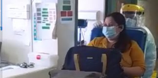 VIDEO / EMOTIVA DESPEDIDA DE FUNCIONARIOS DEL HOSLA A PACIENTE DE COVID19 DADA DE ALTA.