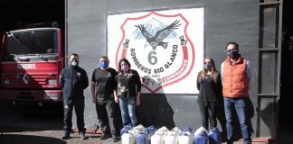 RFV, empresa colaboradora de División Andina, entrega insumos a la comunidad de Río Blanco y sectores aledaños para la sanitización de espacios públicos