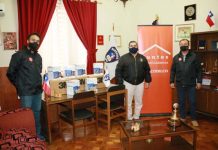 Codelco Andina entrega elementos de protección personal a Cuerpo de Bomberos de Los Andes