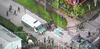 CARABINEROS DESALOJÓ LA MUNICIPALIDAD DE TIRÚA: 3 DETENIDOS Y DAÑOS EN EL ACCESO