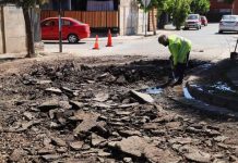 Un 90% de avance lleva la primera parte del programa de bacheo que realiza la Municipalidad de Los Andes