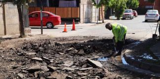 Un 90% de avance lleva la primera parte del programa de bacheo que realiza la Municipalidad de Los Andes