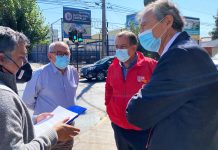 San Felipe: Se incorpora tercer tiempo para facilitar viraje a la izquierda en intersección de avenidas Maipú y O’Higgins