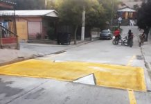 Municipio de San Felipe continúa instalación de resaltos en distintos puntos para mejorar la seguridad vial en la comuna