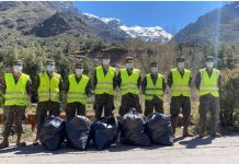 Escuela de Montaña realizó limpieza de caminos en el Sector de Río Blanco