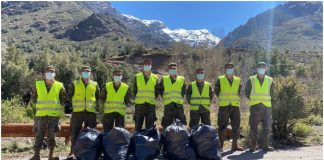 Escuela de Montaña realizó limpieza de caminos en el Sector de Río Blanco