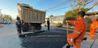 Comenzó la instalación de reductores de velocidad en Los Andes