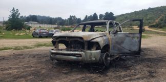 CAMIONETA ROBADA A ALCALDE DE ZAPALLAR ES HALLADA QUEMADA EN REÑACA ALTO