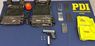 PDI VALPARAÍSO DETIENE A SEIS EXTRANJEROS CON ARMAS Y CHALECOS ANTIBALAS