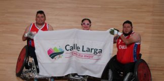 Alcaldesa Dina González alentó a la selección nacional de rugby en silla de ruedas en los Parapanamericanos junto al presidente Gabriel Boric y al ministro del deporte Jaime Pizarro
