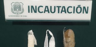 Gendarmes de Los Andes incautan droga durante visita