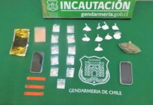 GENDARMES DE LOS ANDES INCAUTAN SIERRAS Y DROGAS DURANTE VISITA DE LA POBLACIÓN PENAL