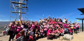 Los Andes sensibilizó sobre la prevención del cáncer de mama con caminata temática al cerro de la Virgen