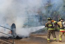 SIMULACRO DE INCENDIO FORESTAL PONE A PRUEBA A GENDARMES DE LA CÁRCEL DE VALPARAÍSO