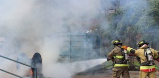 SIMULACRO DE INCENDIO FORESTAL PONE A PRUEBA A GENDARMES DE LA CÁRCEL DE VALPARAÍSO